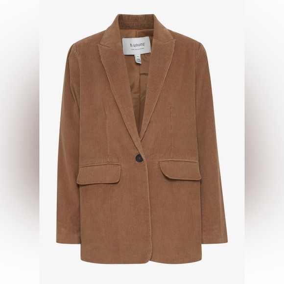 NWT b. Young BYDanna Toasted Coconut Corduroy Jacket - Picture 6 of 6